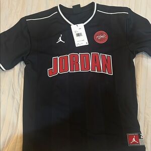Jordan Black Tee with Red Accents